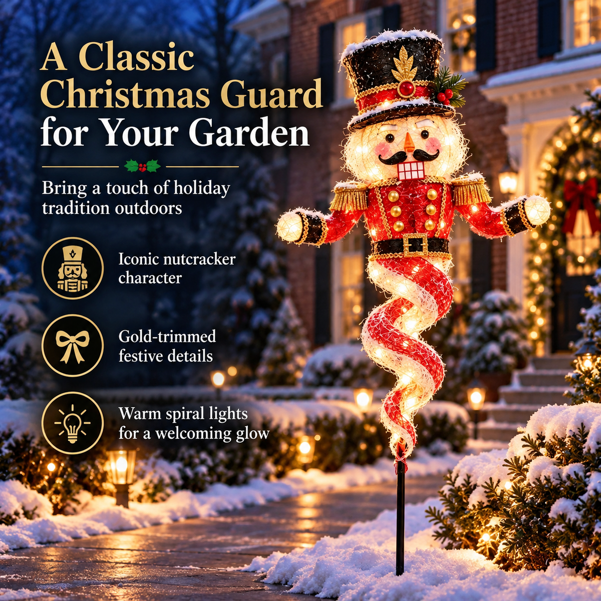 Twisted Christmas Lighted Yard Stakes