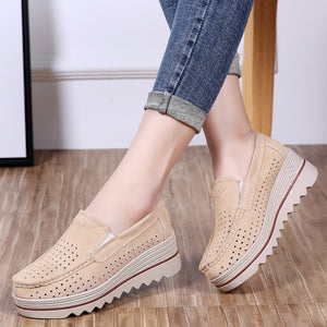 Autumn hollow anti-slip thick-soled shoes