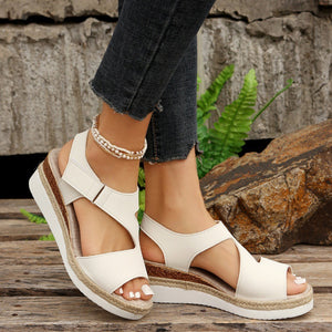 Women's Thick-Soled Buckle Wedge Sandals