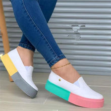 Load image into Gallery viewer, Autumn round toe fashion color block shoes for women
