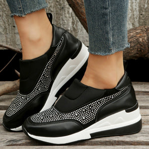 Women's Rhinestone Round Toe Casual Shoes