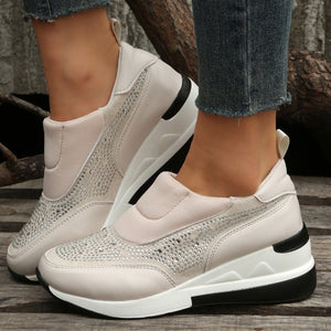 Women's Rhinestone Round Toe Casual Shoes