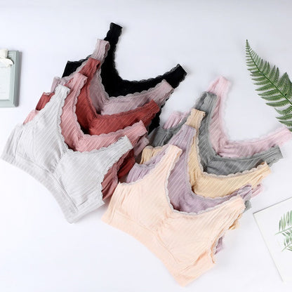 Women's Pure Cotton Buckleless Breathable Sports Bra