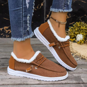 Women's winter thick-soled plus fleece cotton shoes