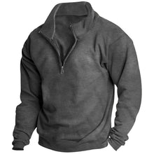 Load image into Gallery viewer, Men&#39;s Stand collar Sweatshirt Pullover Tops Fleece Half Zip Plain Sports
