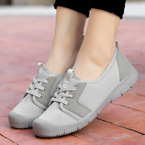 Women Casual Lace Up Shoes Color Blocking All Seasons Comfortable Spring And Autumn Shoes