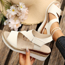 Load image into Gallery viewer, Women&#39;s Thick-Soled Buckle Wedge Sandals
