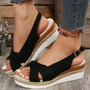 Summer Fashion Buckle Platform Beach Sandals