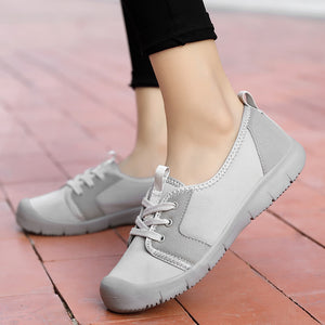 Women Casual Lace Up Shoes Color Blocking All Seasons Comfortable Spring And Autumn Shoes