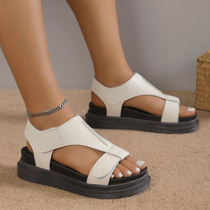 Ladies Velcro Open Toe Casual Beach Sandals