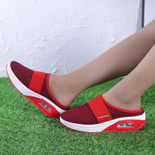 Load image into Gallery viewer, Women Daily Fly Knit Fabric Summer Air Cushion Mule Slippers
