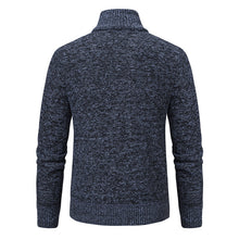 Load image into Gallery viewer, Men&#39;s CardiganFashion Patchwork knitted Zipper Stand Collar Thick Jackets
