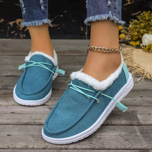 Women's winter thick-soled plus fleece cotton shoes