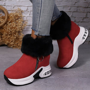 Short-calf suede warm and height-increasing cotton boots