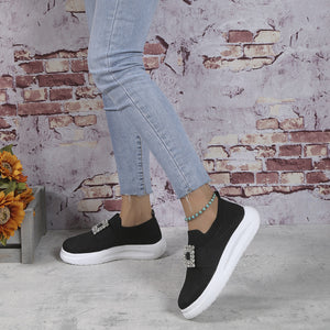 Women's Mesh Rhinestone Thick Sole Casual Shoes