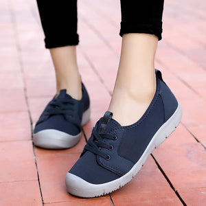 Women Casual Lace Up Shoes Color Blocking All Seasons Comfortable Spring And Autumn Shoes