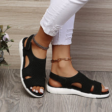 Load image into Gallery viewer, Women&#39;s New Summer Breathable Stretch Fly Weave Flat Casual Sandals
