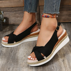 Summer Fashion Buckle Platform Beach Sandals