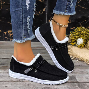 Women's winter thick-soled plus fleece cotton shoes