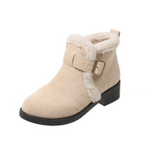 Load image into Gallery viewer, Women&#39;s Cuffed Martin Boots Winter Warm Belt Buckle Snow Boots
