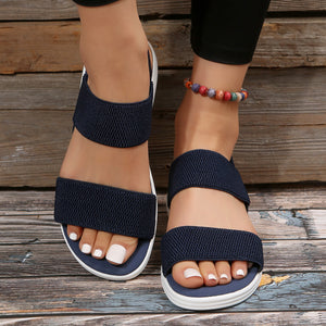 Ladies Fly Woven Flat Casual Sandals