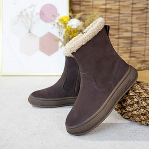 Women's Lamb Wool and Cotton Thick-Soled Short Boots