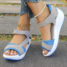 Load image into Gallery viewer, Sandals Women&#39;s Summer New Middle Heel Muffin Wedge Heel Fish Mouth Heel Women&#39;s Sandals
