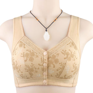 Women's wireless wide shoulder plus size bra