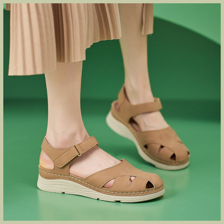 Women's Comfortable Casual ToE-toe Hollow Thick-Soled Sandals