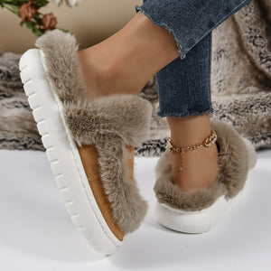 Women's Slippers Soft Plush Winter Warm Bedroom Shoes