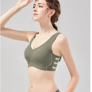 High Support Sports Bra Supportive V-Neck Wireless Sports Bras