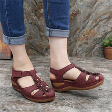 Load image into Gallery viewer, Summer women&#39;s soft sole round toe wedge sandals
