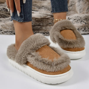 Women's Slippers Soft Plush Winter Warm Bedroom Shoes