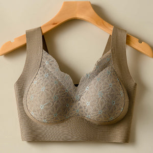 Fixed-Cup Push-Up Wireless Vest-Style Sleep Bra