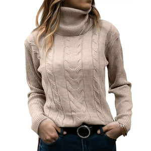 Women's Turtleneck Sweaters 2024 Fashion Long Sleeve Pullover