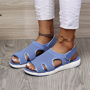 Women's New Summer Breathable Stretch Fly Weave Flat Casual Sandals