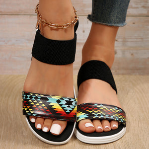 Ladies Fly Woven Flat Casual Sandals