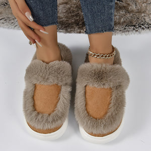 Women's Slippers Soft Plush Winter Warm Bedroom Shoes