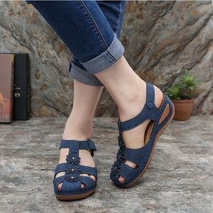 Summer women's soft sole round toe wedge sandals