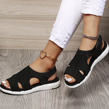 Load image into Gallery viewer, Women&#39;s New Summer Breathable Stretch Fly Weave Flat Casual Sandals
