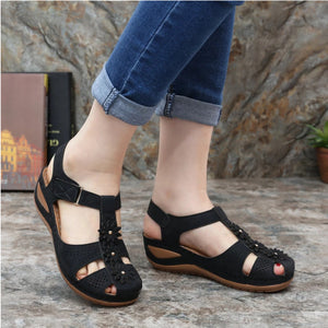 Summer women's soft sole round toe wedge sandals