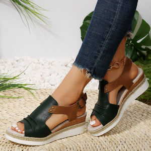 Women's fish mouth casual flat sandals