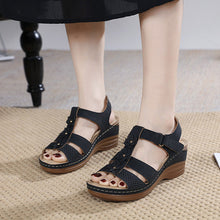 Load image into Gallery viewer, 2024 Fish Mouth Thick Bottom Wedge Ladies sandals
