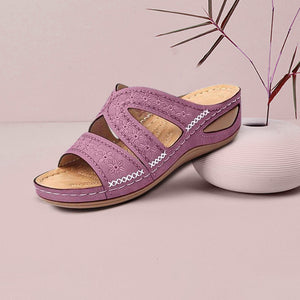 Women's Casual Slope With Embroidered Slippers