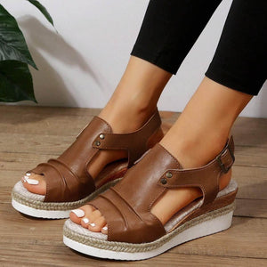 Women's fish mouth casual flat sandals