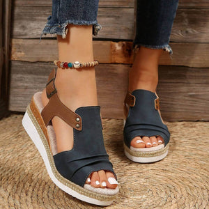 Women's fish mouth casual flat sandals