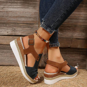 Women's fish mouth casual flat sandals