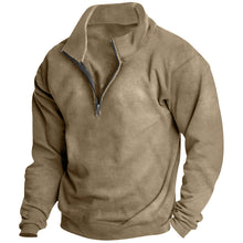 Load image into Gallery viewer, Men&#39;s Stand collar Sweatshirt Pullover Tops Fleece Half Zip Plain Sports
