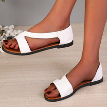 Load image into Gallery viewer, Ladies summer open toe flat sandals
