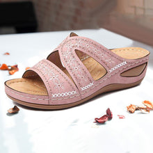 Load image into Gallery viewer, Women&#39;s Casual Slope With Embroidered Slippers
